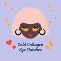Black woman with collagen eye patches